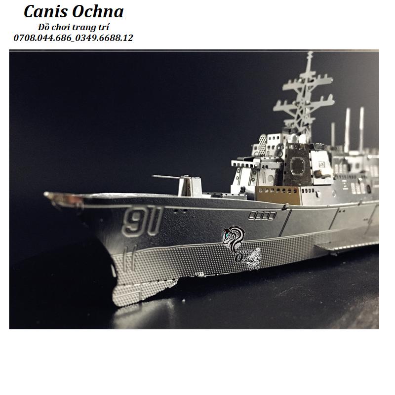 Mô hình lắp ráp 3D kim loại_Burke Class Destroyer