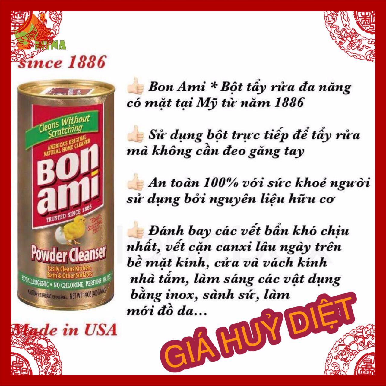Bột Làm Sạch Đa Năng Bonami. Nhập Khẩu Từ Mỹ. Làm Sạch Mọi Vết Bẩn. Làm Sạch Mọi Đồ Vật. Không Hóa Chất. Không Mùi. Không Hại Da Tay