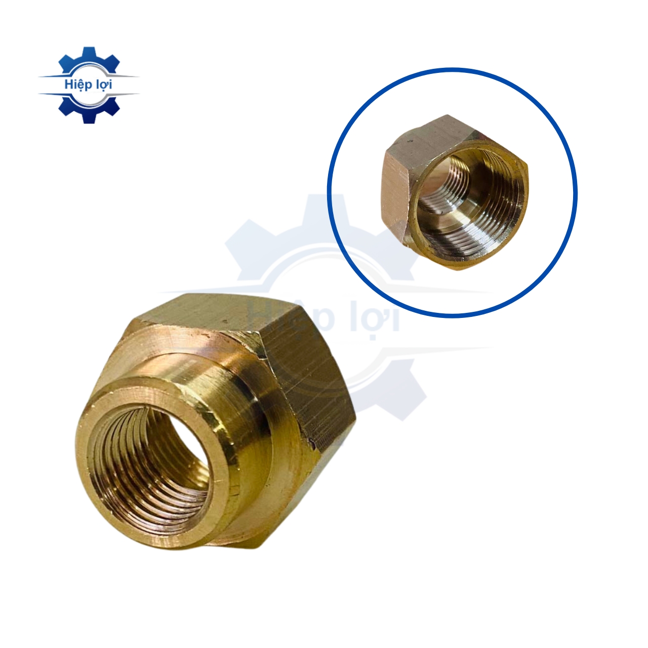 Nối ren đồng 22 măng sông thau – nối ống kín khí, lắp nhanh cho hệ thống khí nén nước