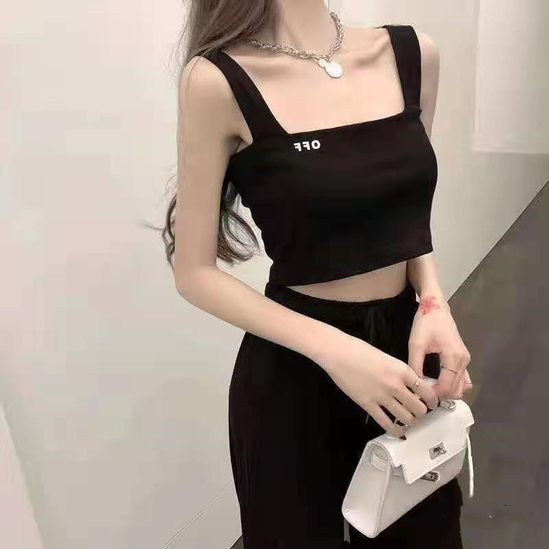 Áo croptop 2 dây bản to OFF