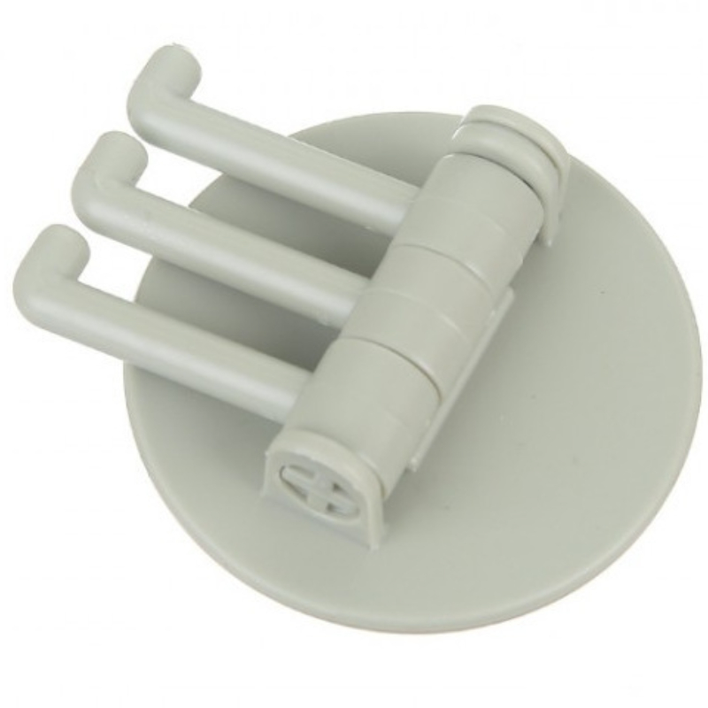 Self-adhesive 3-prong wall hooks, 180-degree rotating wall hooks, kitchen and bathroom hangers, wall-mounted hangers, wall-mounted coat hangers