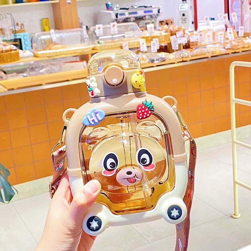 Bình nước 1000ml hình gấu dễ thương