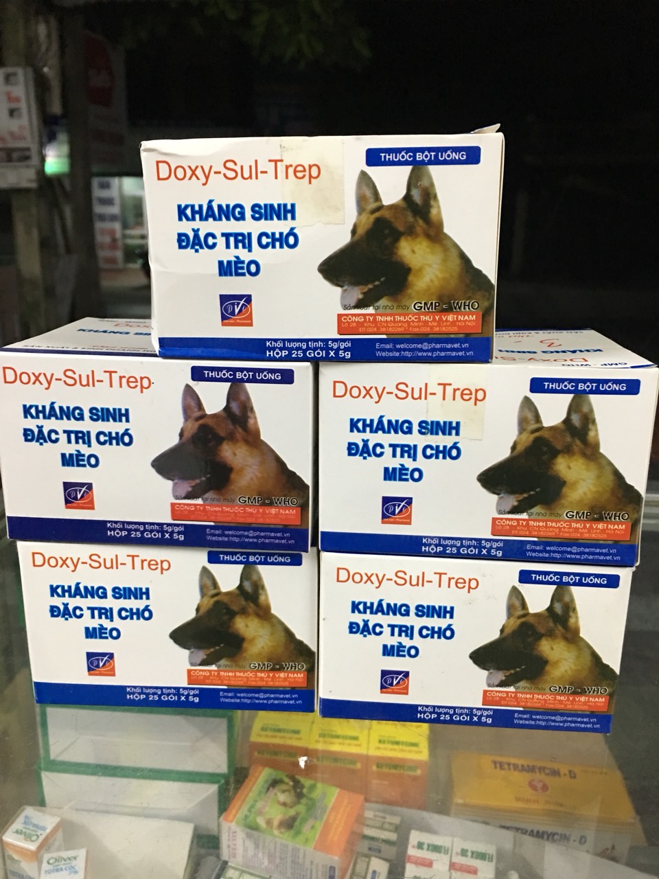 10 gói (5gam/gói) kháng sinh chó mèo