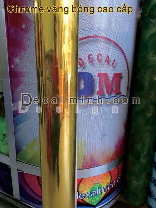 Decal xi chrome Vàng dán xe tráng gương Cao Cấp
