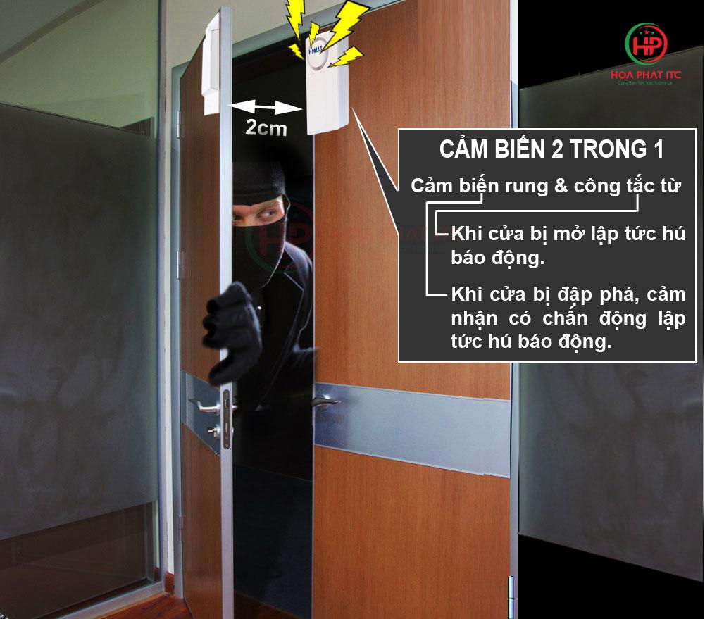Báo trộm chống đập, cạy cửa Komax KM-RC25