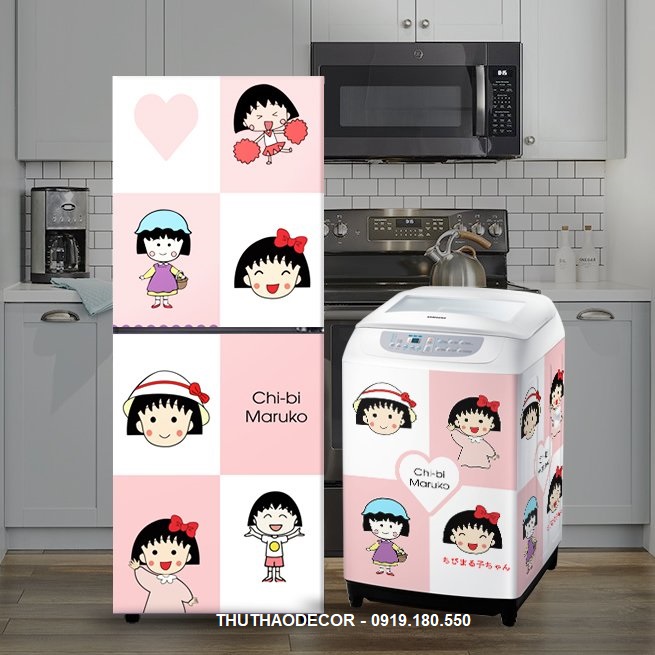 [HCM]Decal Dán Tủ Lạnh CHIBI MARUKO - THUTHAODECOR