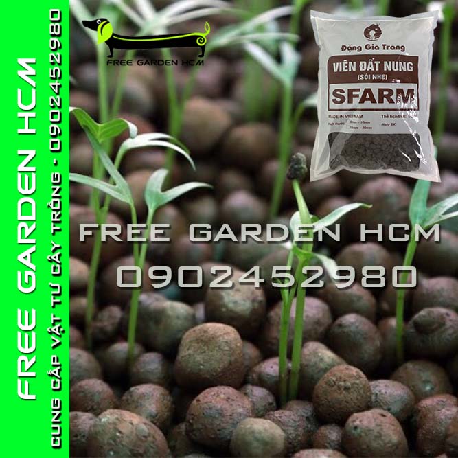 GÓI 5dm3 (3kg) ĐẤT NUNG SFARM/ SỎI NHẸ