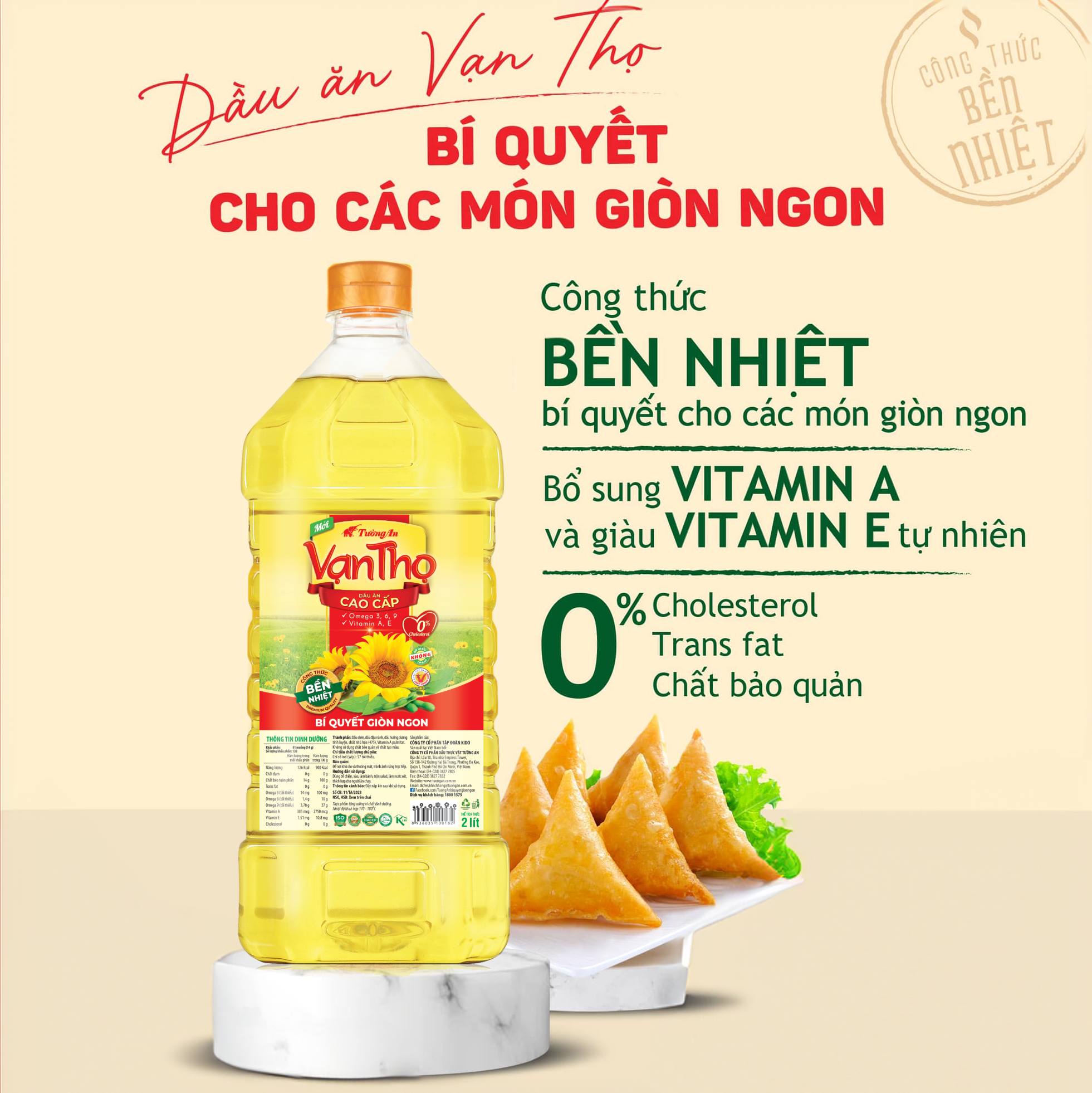 Dầu Ăn Cao Cấp Vạn Thọ 2L