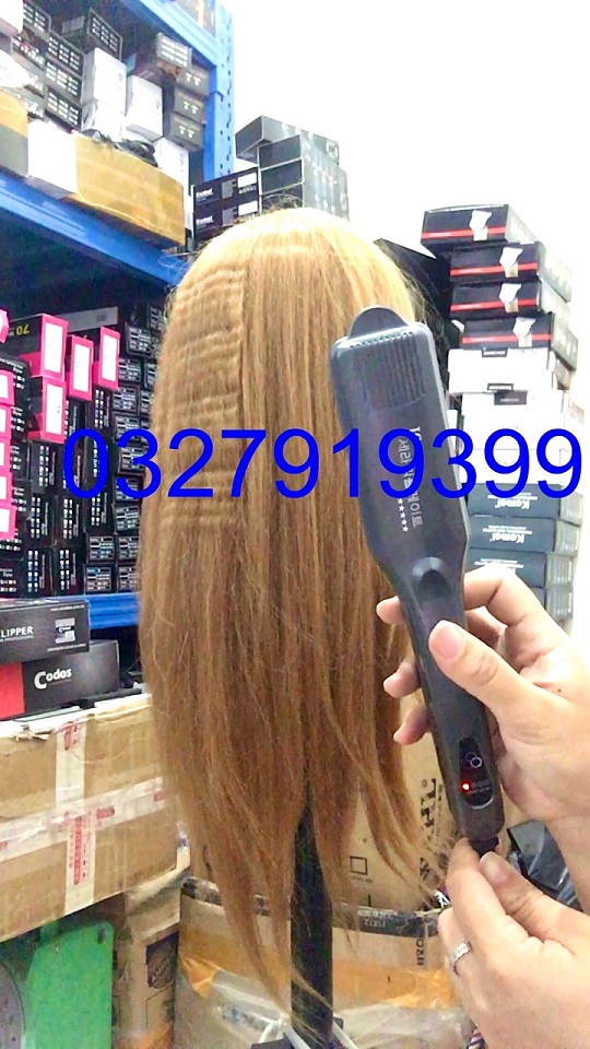 Máy Bấm Tóc Dập Xù Cao Cấp 6618 Chức Năng Duỗi Phồng Uốn Xoăn Nhanh Hiệu Quả Bề Mặt Ceremic Chống Dính An Toàn Tiết Kiệm Thời Gian Và Điện Máu Đen 26.5cm Gọn Nhẹ Dễ Thao Tác