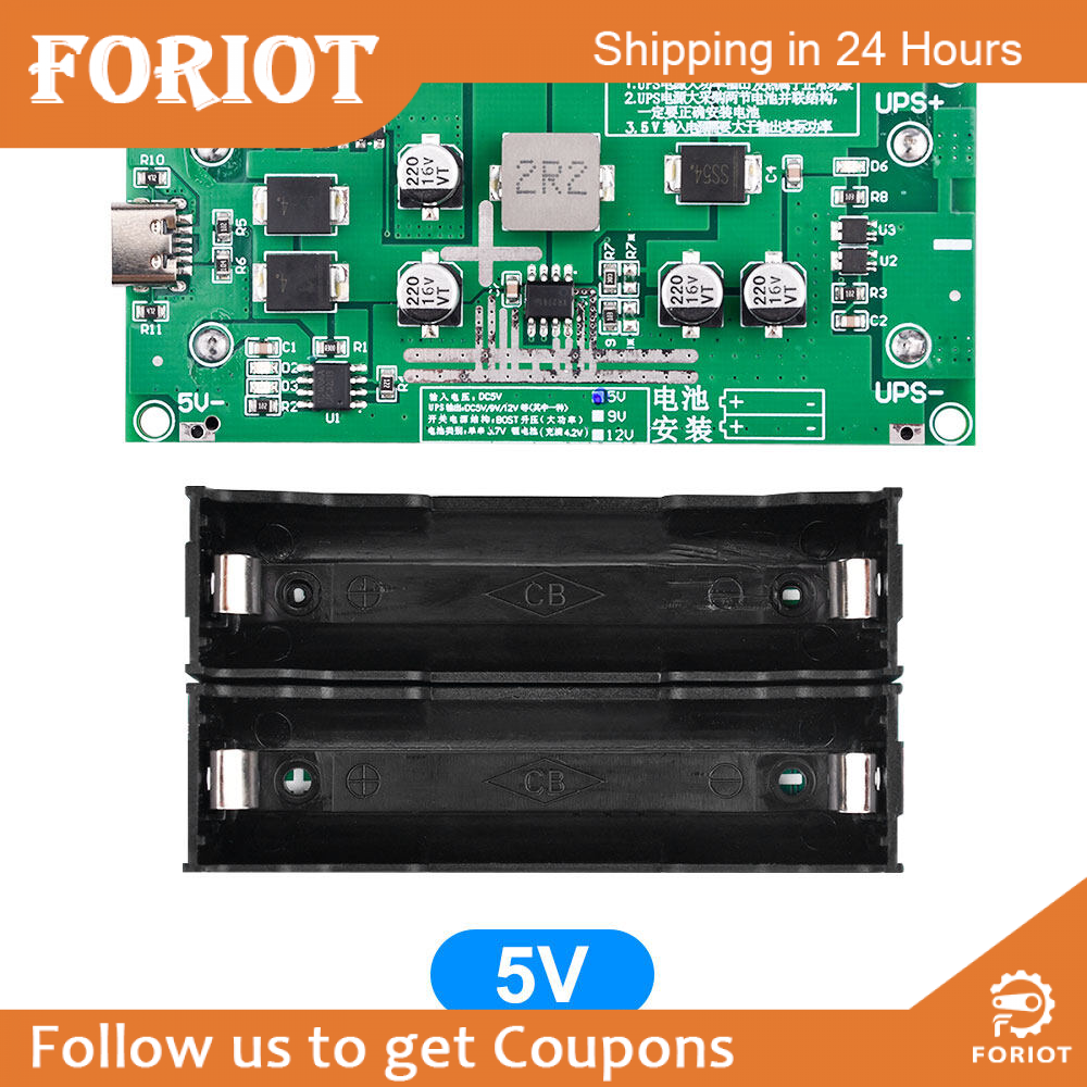 Foriot Pin Mô-đun Tăng Áp Nguồn Điện 5V 6V 9V 12V 18650 Pin Lithium Tăng Áp Mô-đun Chuyển Đổi Mạch Bảo Vệ
