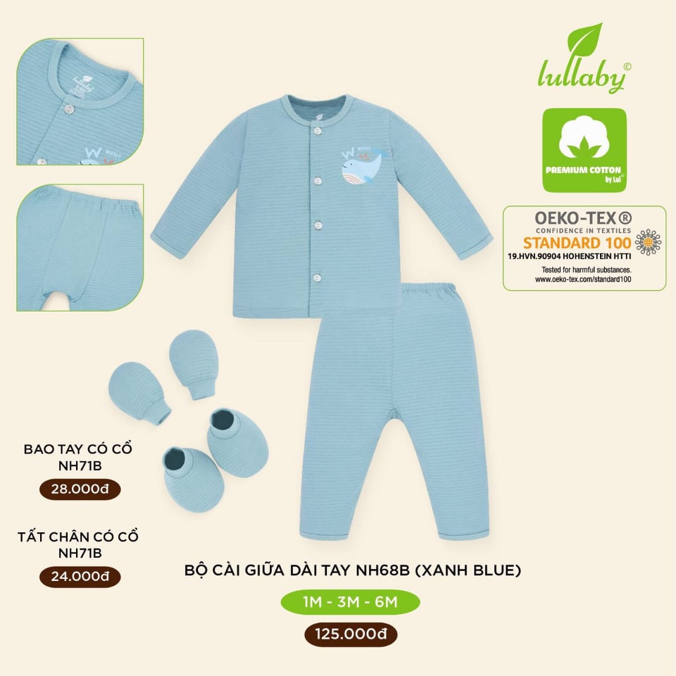 SALE_ Bộ sơ sinh Lullaby cho bé
