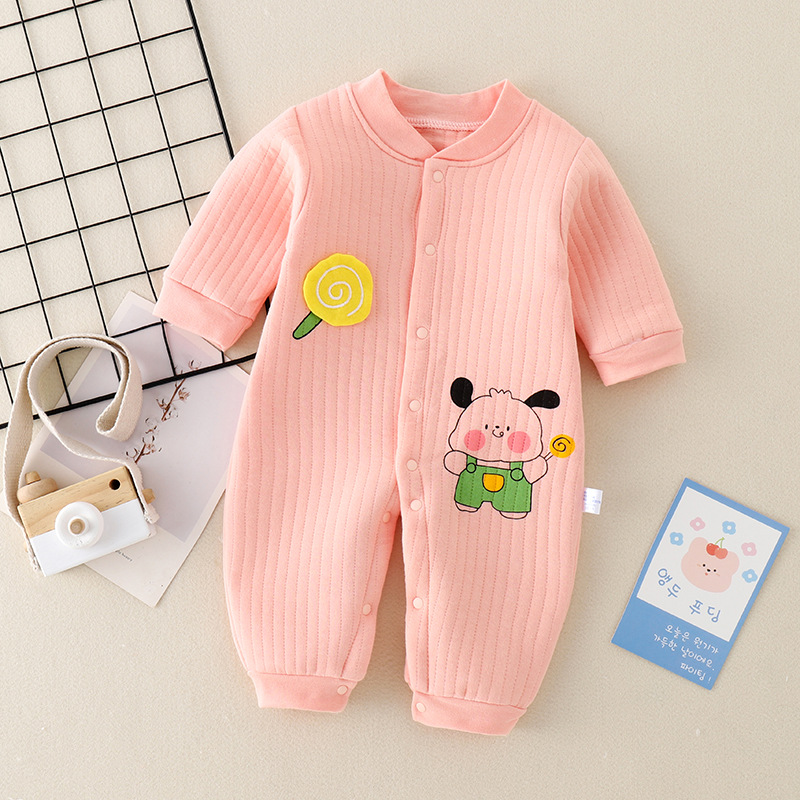 Body liền thân trần bông, bodysuit dài tay cotton cho bé trai và bé gái sơ sinh từ 3-15kg, hàng đẹp xuất Hàn