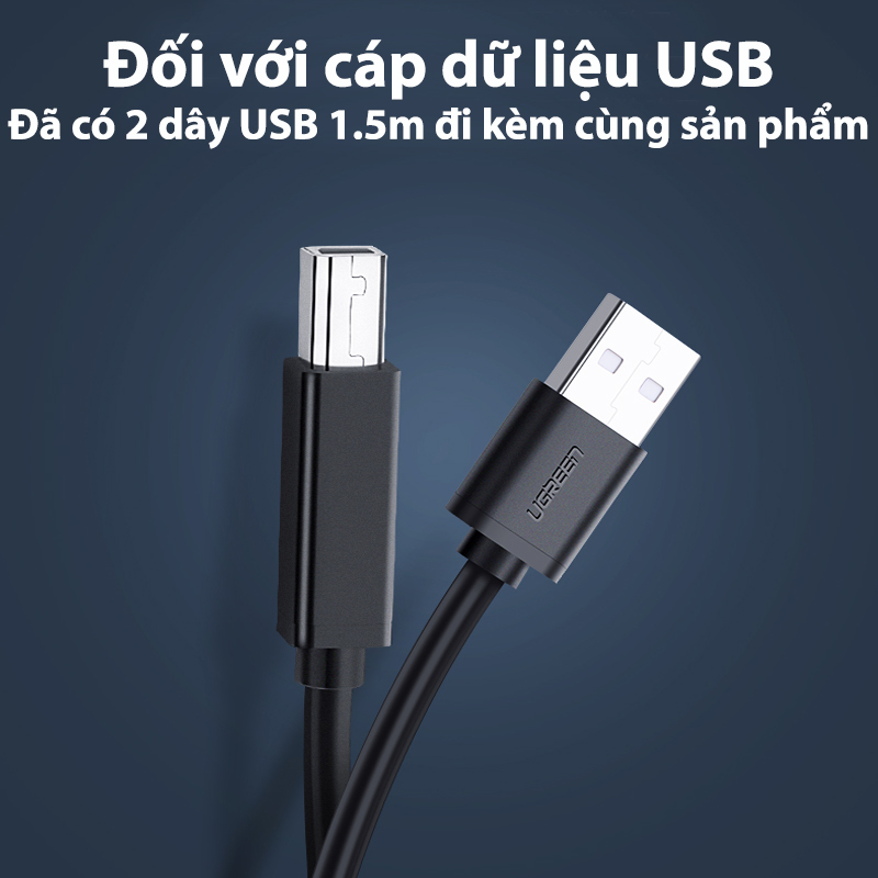 Bộ Chia Sẻ USB 2.0 Cho 2 Máy Tính Ugreen 30345 Chính Hãng