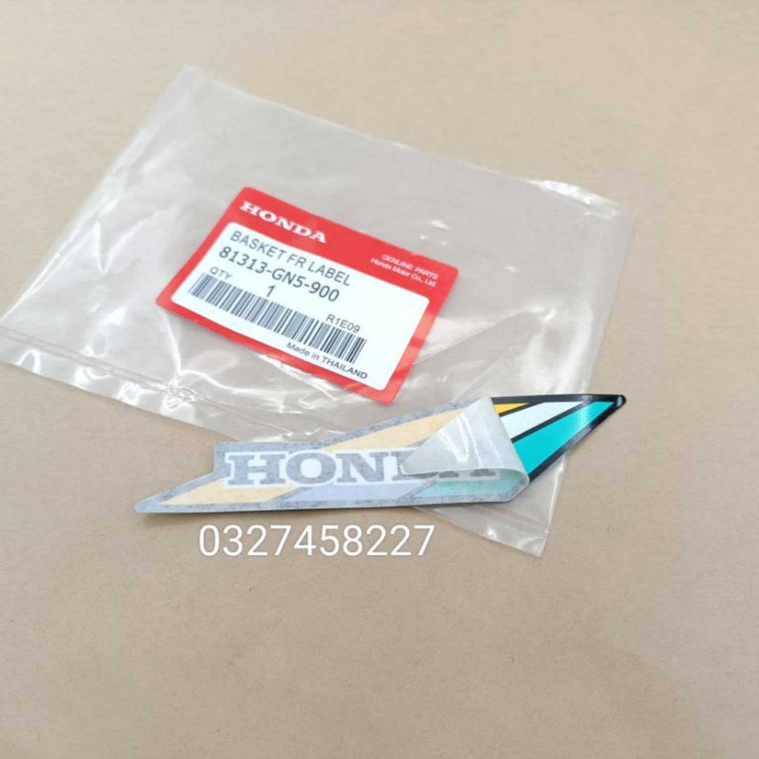 Tem dán rổ, giỏ đựng đồ xe DREAM thái zin honda