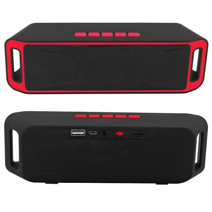 【Giá thấp nhất】SC208 Loa Bluetooth không dây Thẻ di động Loa kép Mini Cannon Audio Điện thoại di động Loa siêu trầm Nhiều màu có sẵn