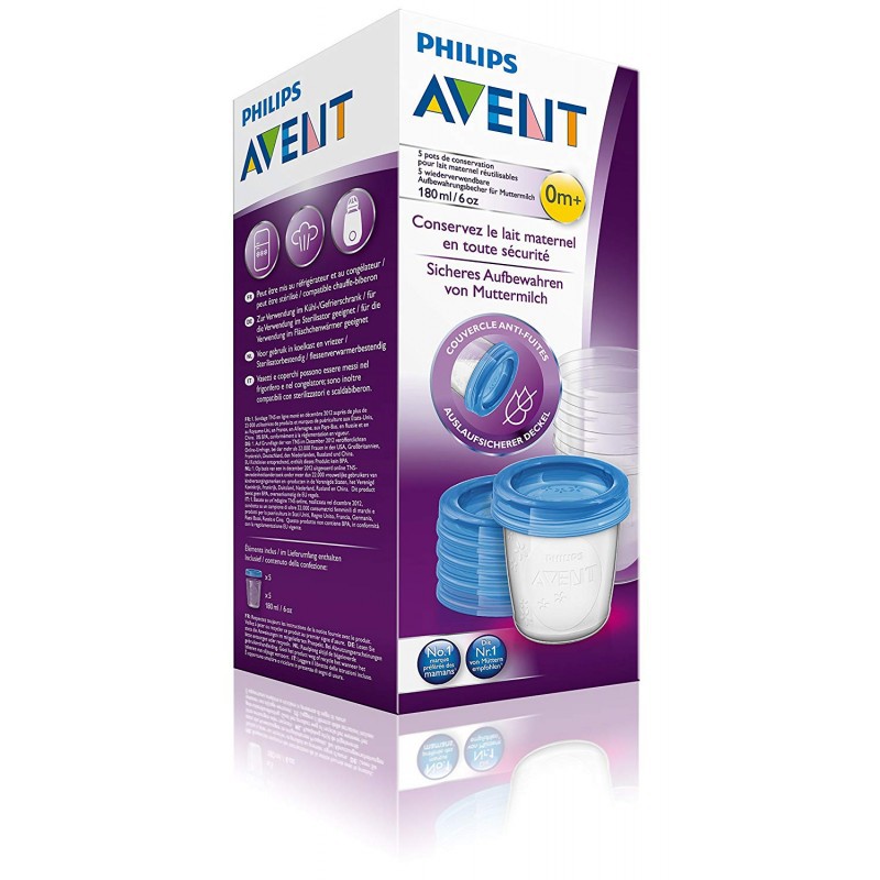 [HCM][Bộ 10 Cốc] Cốc trữ sữa Philips Avent bằng nhựa 180ml/cốc (618.10)