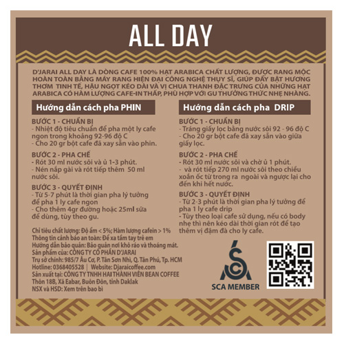 Cà phê bột All Day 250g