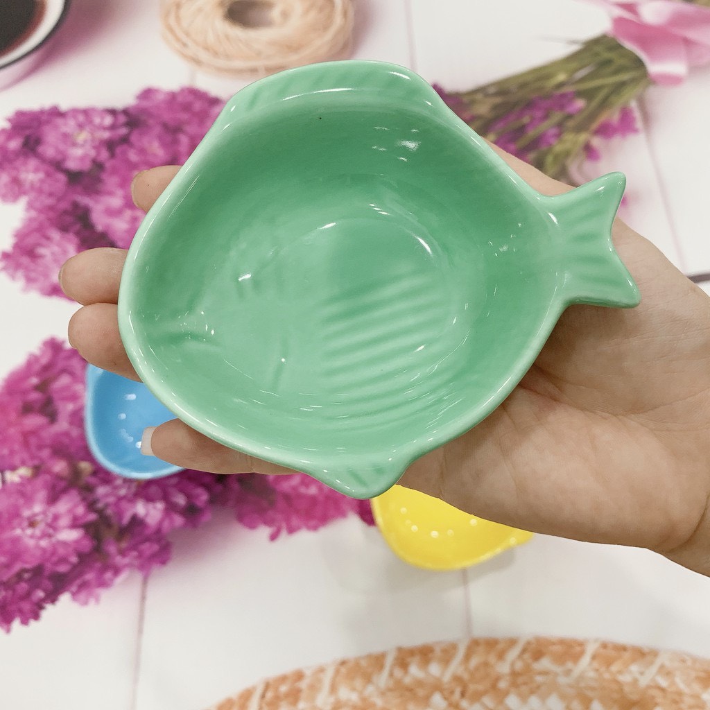 Bát chén sứ hình cá nhỏ cho bé ăn dặm kiểu Nhật - 40ml
