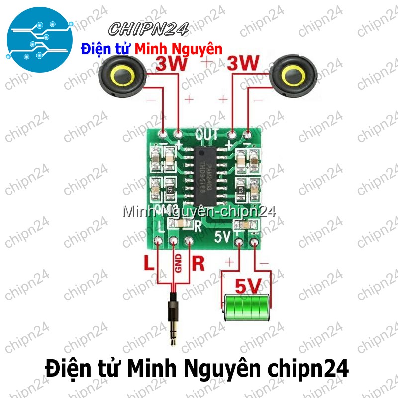 [1 cái] (N1) Mạch âm thanh PAM8403 - HH000068