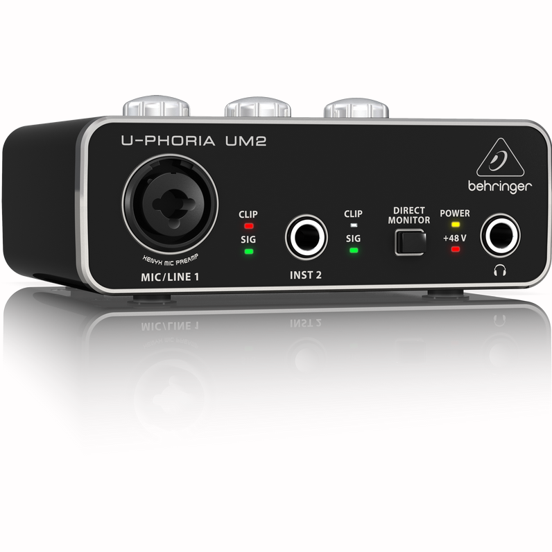 Behringer U-Phoria UM2 - Card Sound USB Thu Âm [TẶNG Jack Tai Nghe 6.3 - 3.5 Mm]
