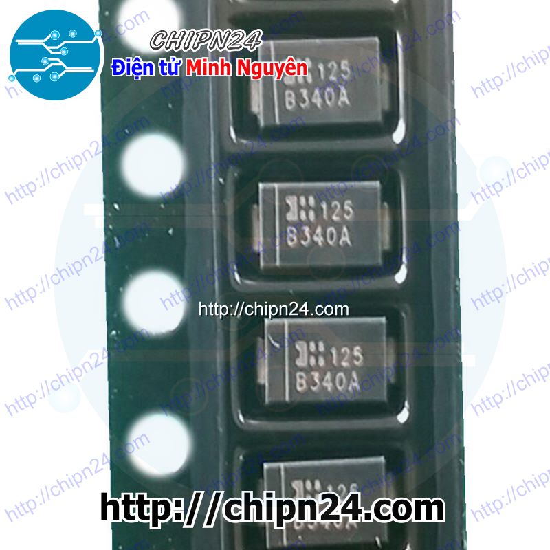 [5 con] (SOP) Diode B340A 3A-40V SMA DO-214AC (SMD Dán) [Diode Schottky]