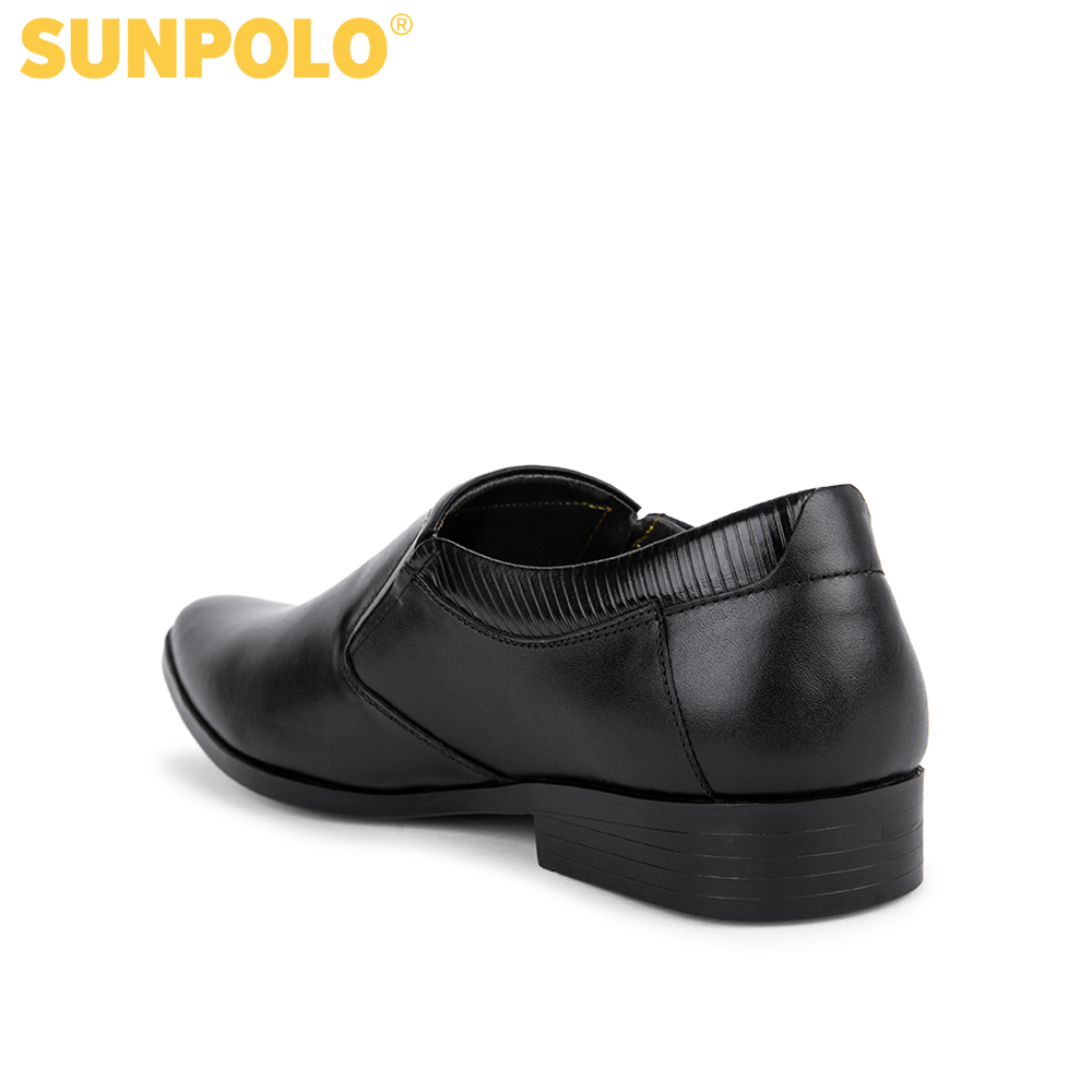 Giày nam, Giày công sở da bò SUNPOLO SPH264 (Đen)