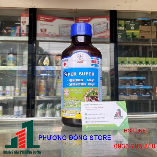 Thuốc diệt muỗi và côn trùng CYPER SUPER 600EC (chai nhựa 1 lít )