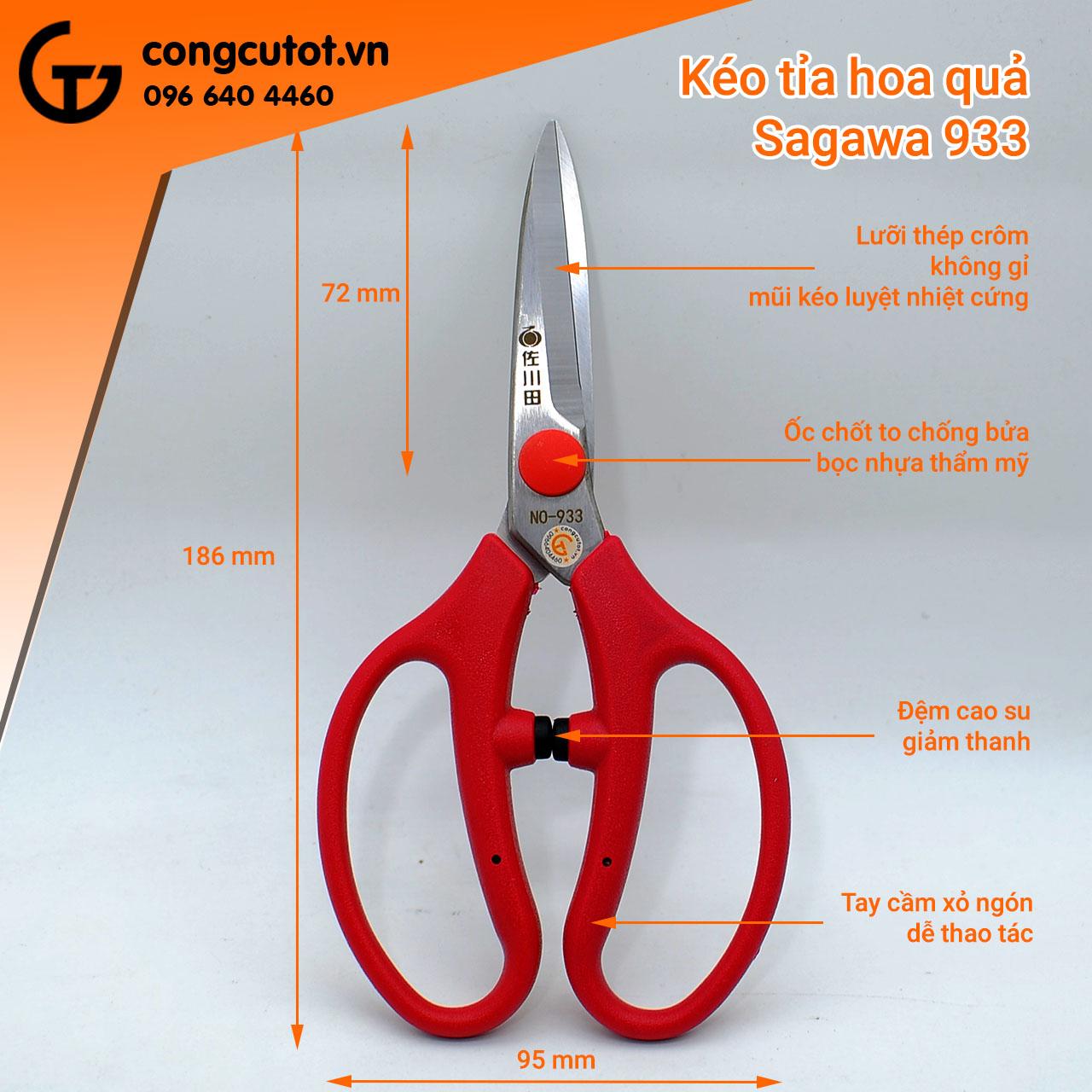 Kéo tỉa hoa quả SAGAWA-933