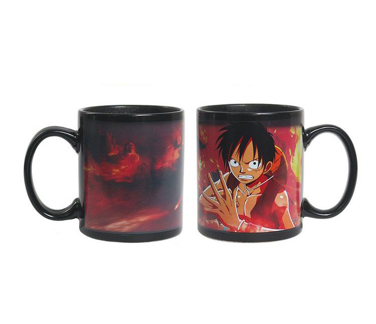 [HCM SHIP NHANH]Ly đổi màu Monkey D. Luffy one piece (Màu Đen)