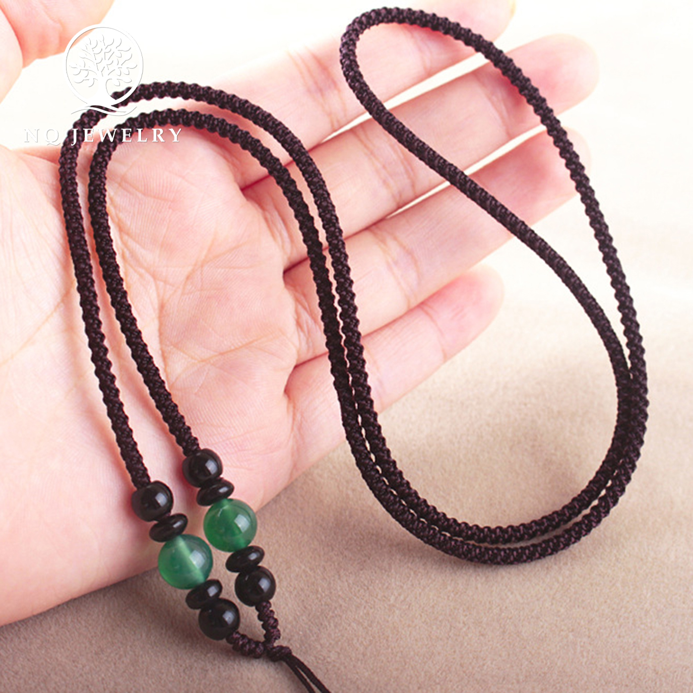 Dây đeo cổ kết hạt đá thiên nhiên 3mm x 32cm - NQ Jewelry