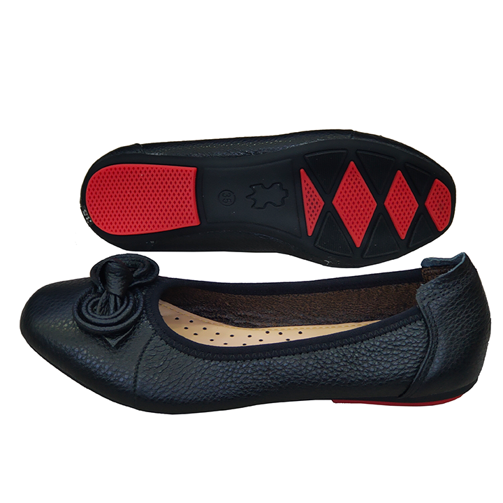 Giày Nữ Búp Bê Đế Bệt Da Bò Thật TiTi ĐÔ Cao Cấp 2cm GBBN2043a