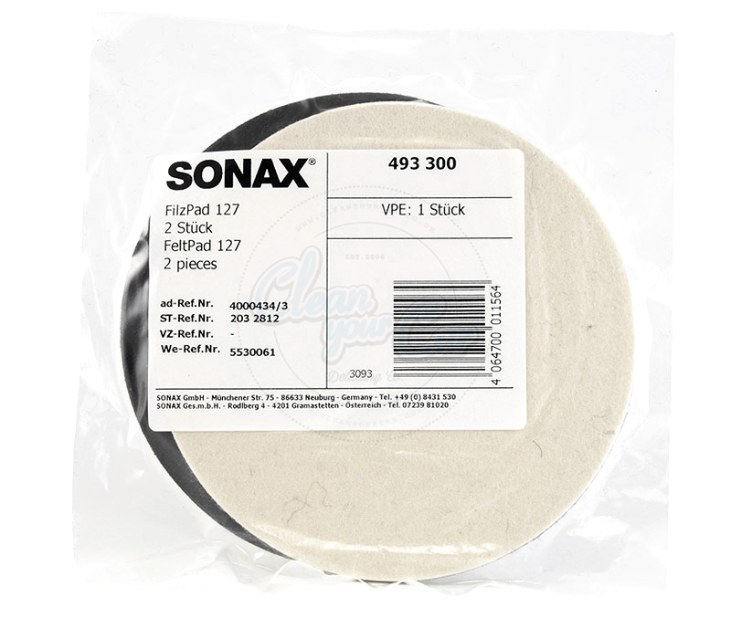 2 Pad đánh bóng, xóa xước kính ô tô - Sonax felt pad 127