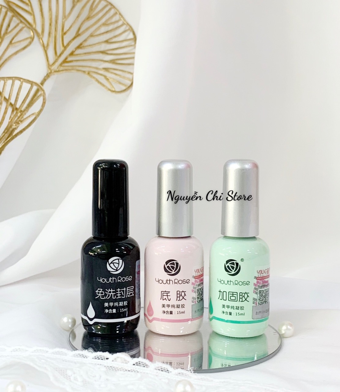 [NAIL ] SƠN BASE TOP CỨNG MÓNG HOA HỒNG.