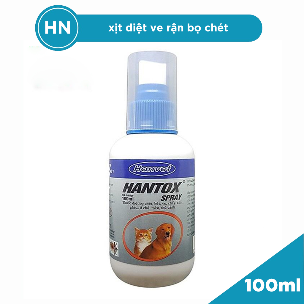Chai Xịt Ve Rận Hantox Cho Chó Mèo 100ml
