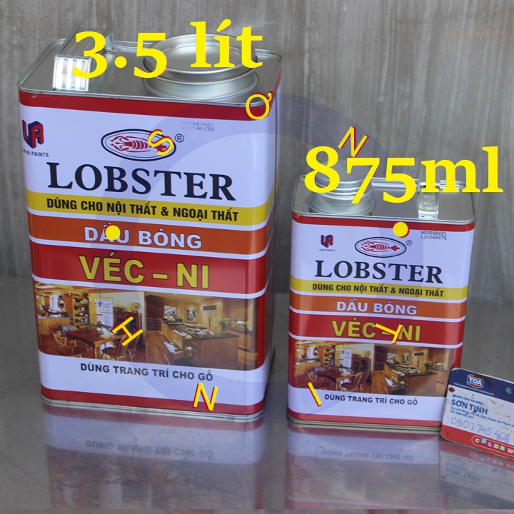 Dầu bóng Véc Ni Lobster bảo vệ bề mặt gỗ 875ML , vecni