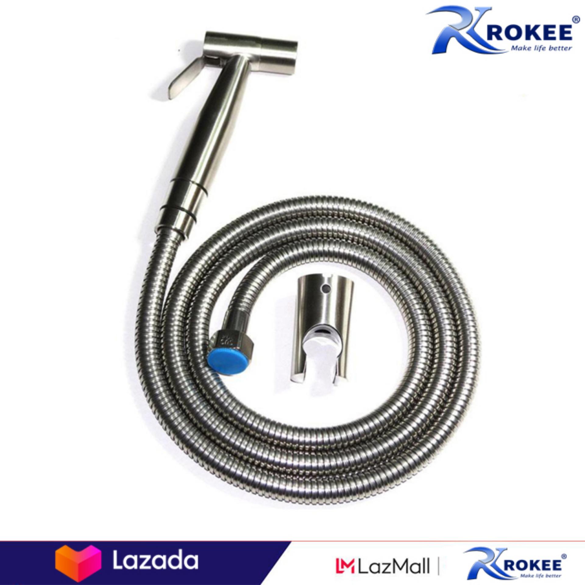Vòi xịt vệ sinh inox sus 304 cao cấp rokee - dl004