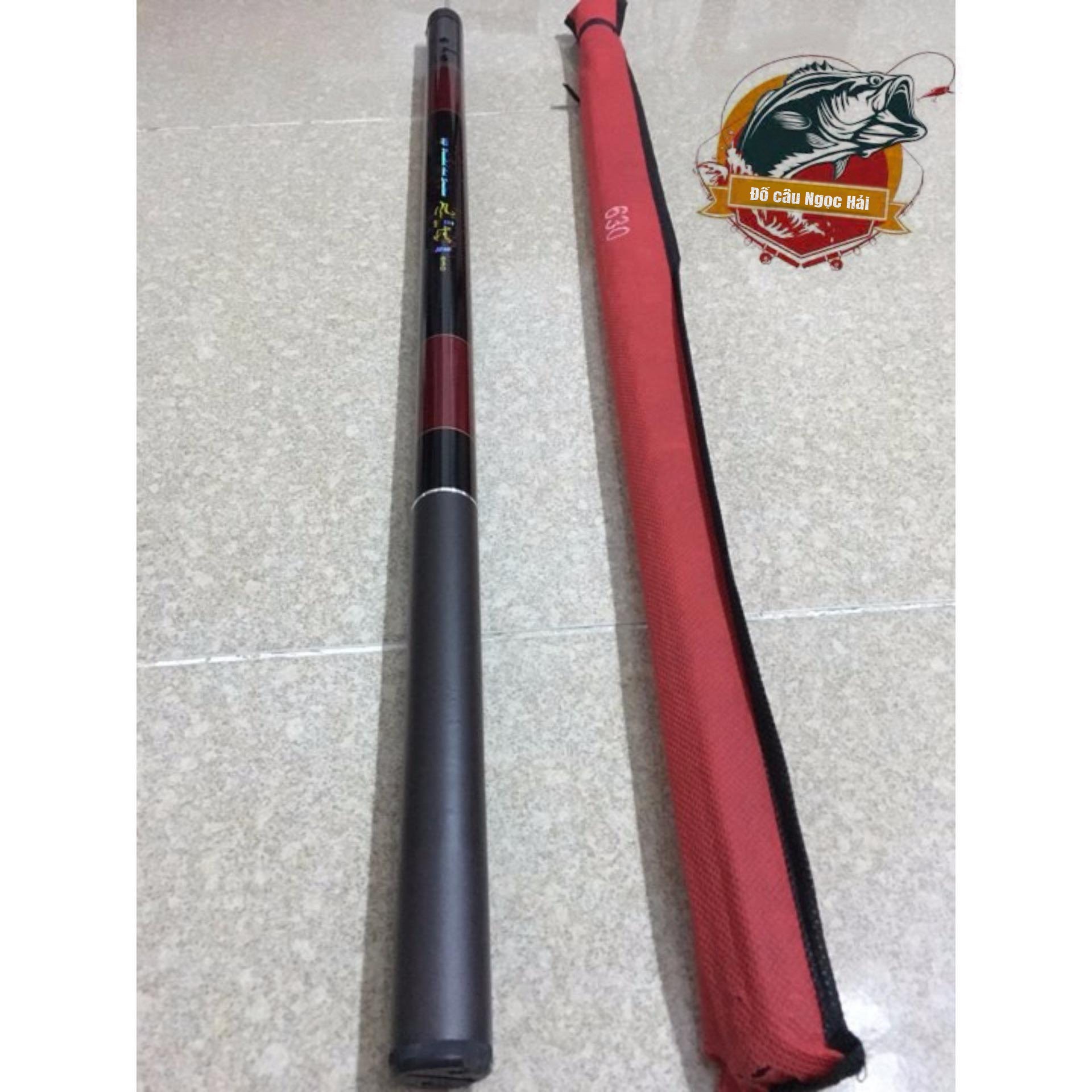 Cần câu tay dạng rút sợi Cacbon 6,3m