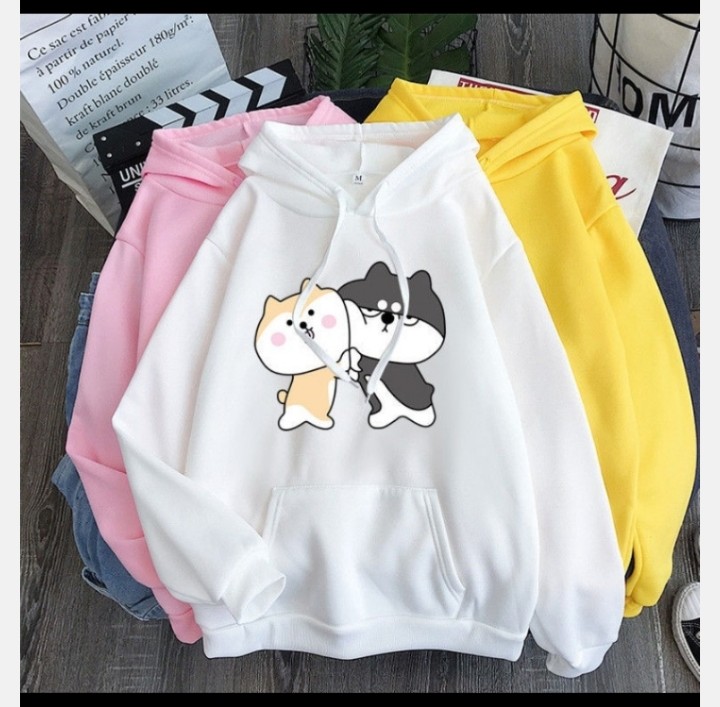 Áo hodie đôi mèo áp má cute , chất nỉ bông  75