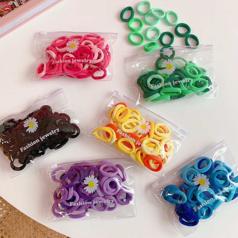 Set Dây Thun Cột Tóc Đầy Màu Sắc Cho Bé
