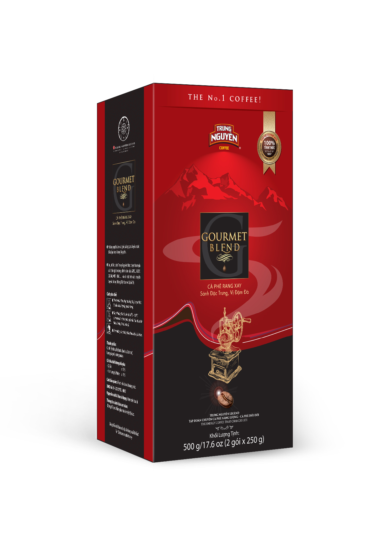 Trung Nguyên Legend Cà Phê Rang Xay Pha Phin Gourmet Blend - Hộp 500gr