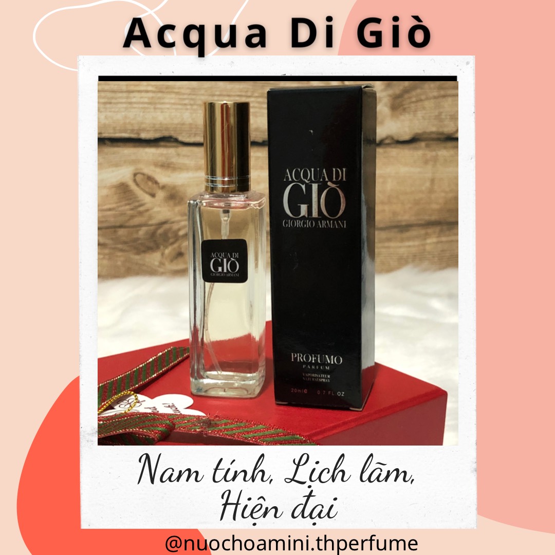 Nước Hoa Nam Mini Ac.qu.a Di Gio Profumo Giò Đen 20ml