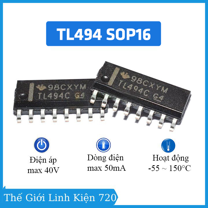 Linh kiện điện tử ic tl494 sop16 tạo xung 16 chân dán