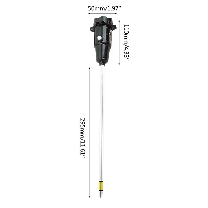 [HCM]máy đo PH đất và độ ẩm đất  đầu dò dài 30cm xác định chính xác chỉ số pH của đất không cần pin