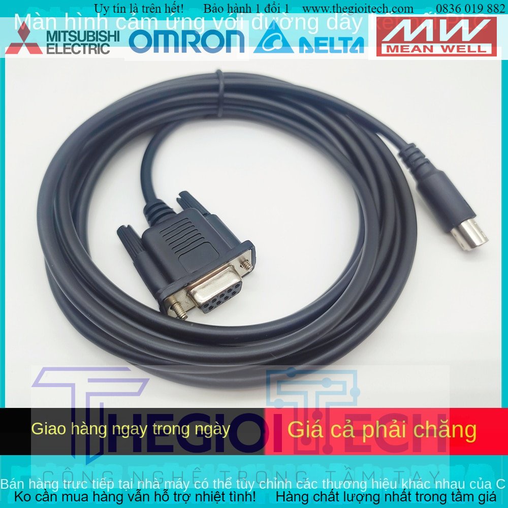 Cáp giao tiếp kết nối màn hình cảm ứng weiluntong mt6103/8102ip/6071/8071ie với plc mitsubishi q series