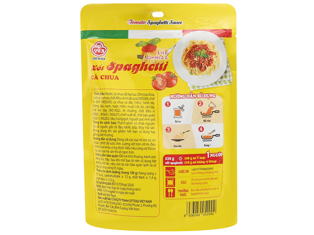 Xốt mì Spaghetti vị cà chua Ottogi gói 110g