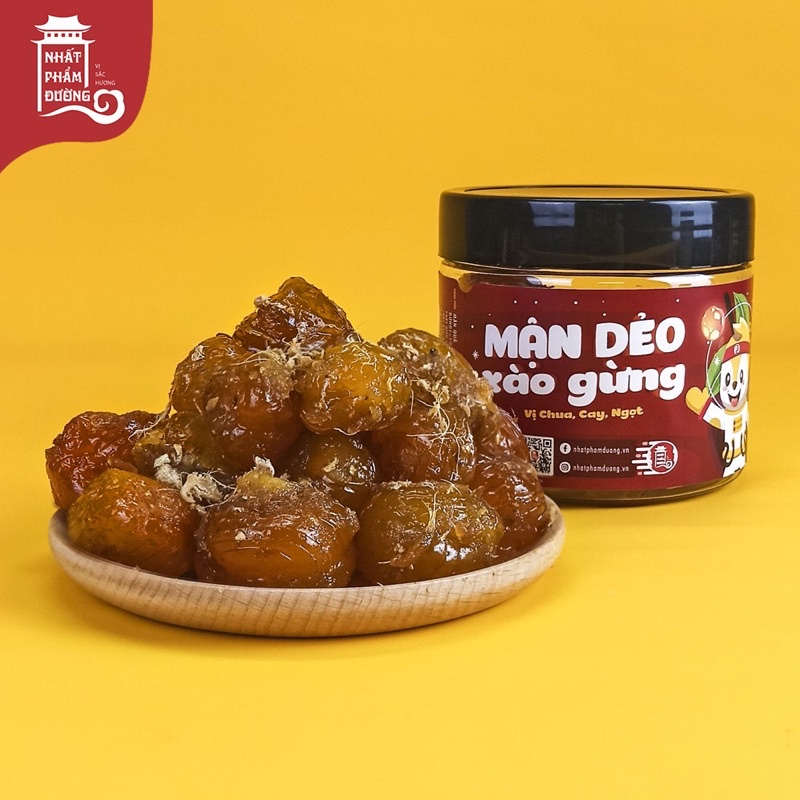 Ô mai/mứt mận dẻo khía xào gừng (500g)