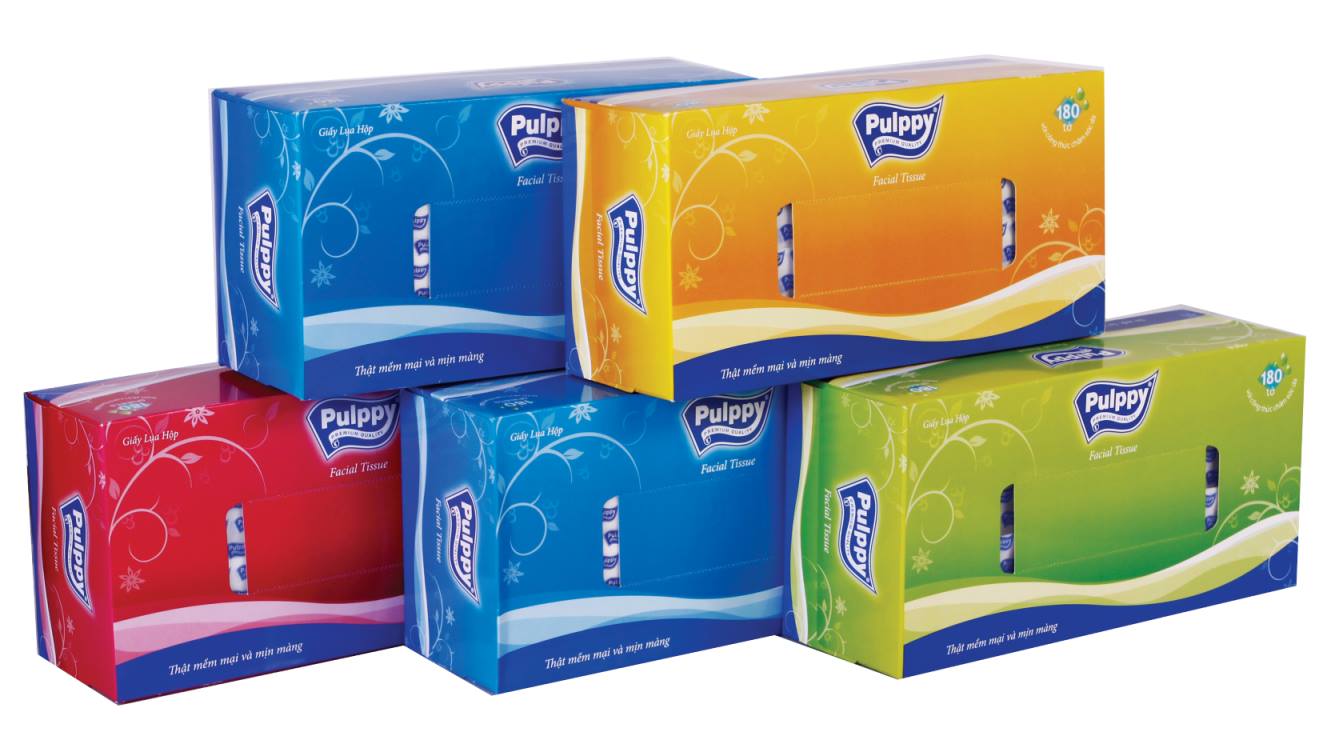 Khăn giấy lụa Pulppy hộp 180 tờ