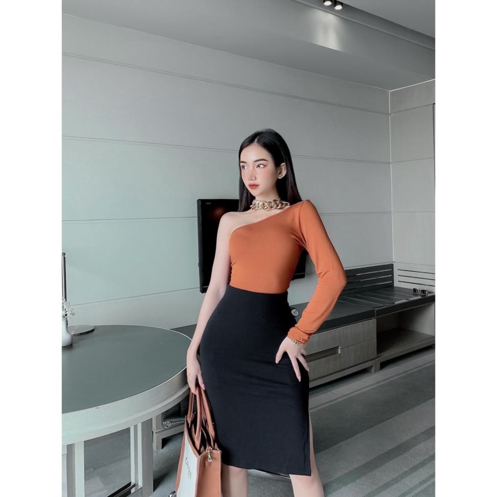 Chân váy thun ôm sát xẻ đùi 305