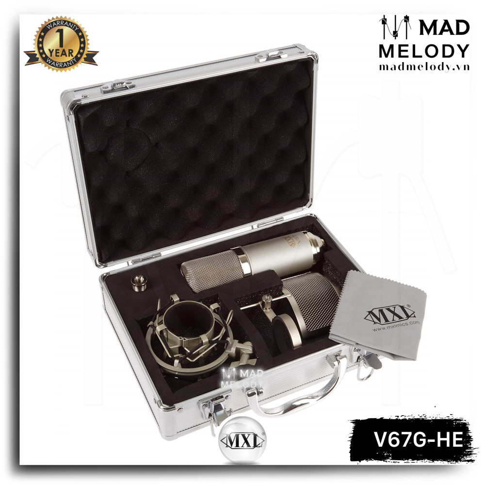 MXL V67G HE Heritage Edition Condenser Microphone (Micro thu âm cho phòng thu studio giải trí livestream, Brand New)