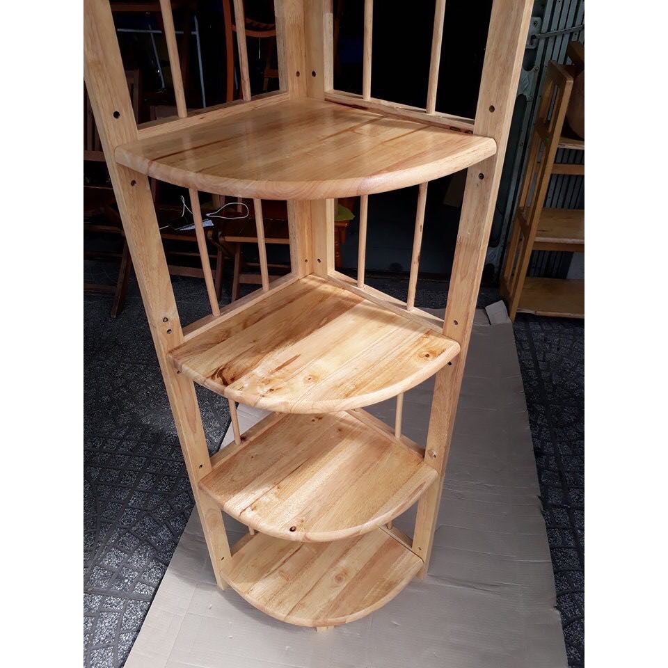 kệ góc 5 tầng bằng gỗ